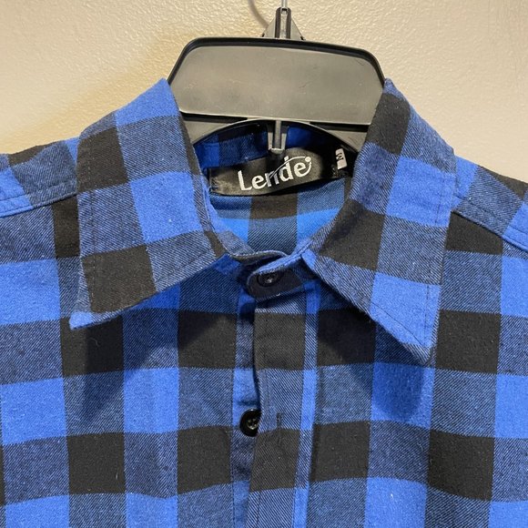 Lende Men's Sleeveless Plaid Button Dn Shirt Vest w/side Waist zippers sz M NWOT - Picture 3 of 4